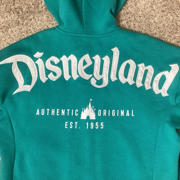 Disney Spirit Jersey Full Zip Hoodie Teal Sm - Picture 3 of 5